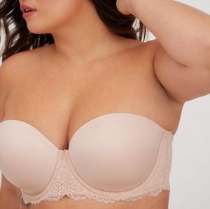 Torrid Strapless Lightly Lined Smooth Straight Back Bra